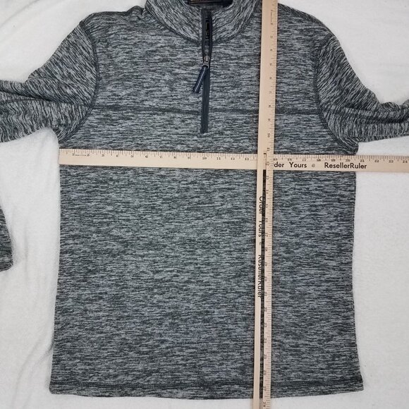 NEW Vintage 1946 Nordstrom Men's M 1/4 Zip Fleece Pullover Top in Charcoal Gray - Picture 7 of 10